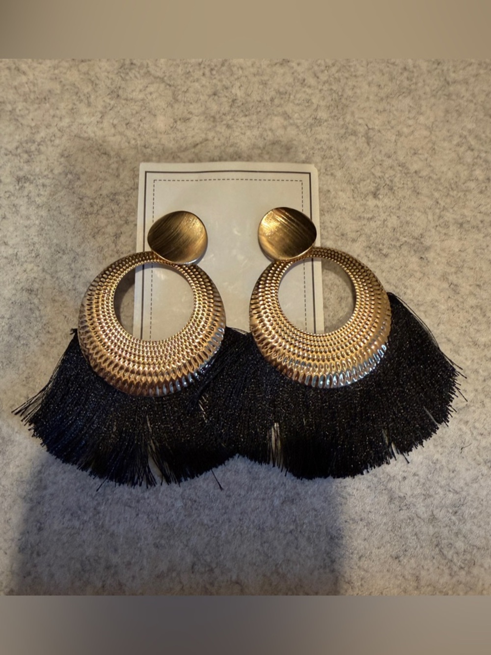 Women Jewelry - Tassel Hoop Statement Earrings